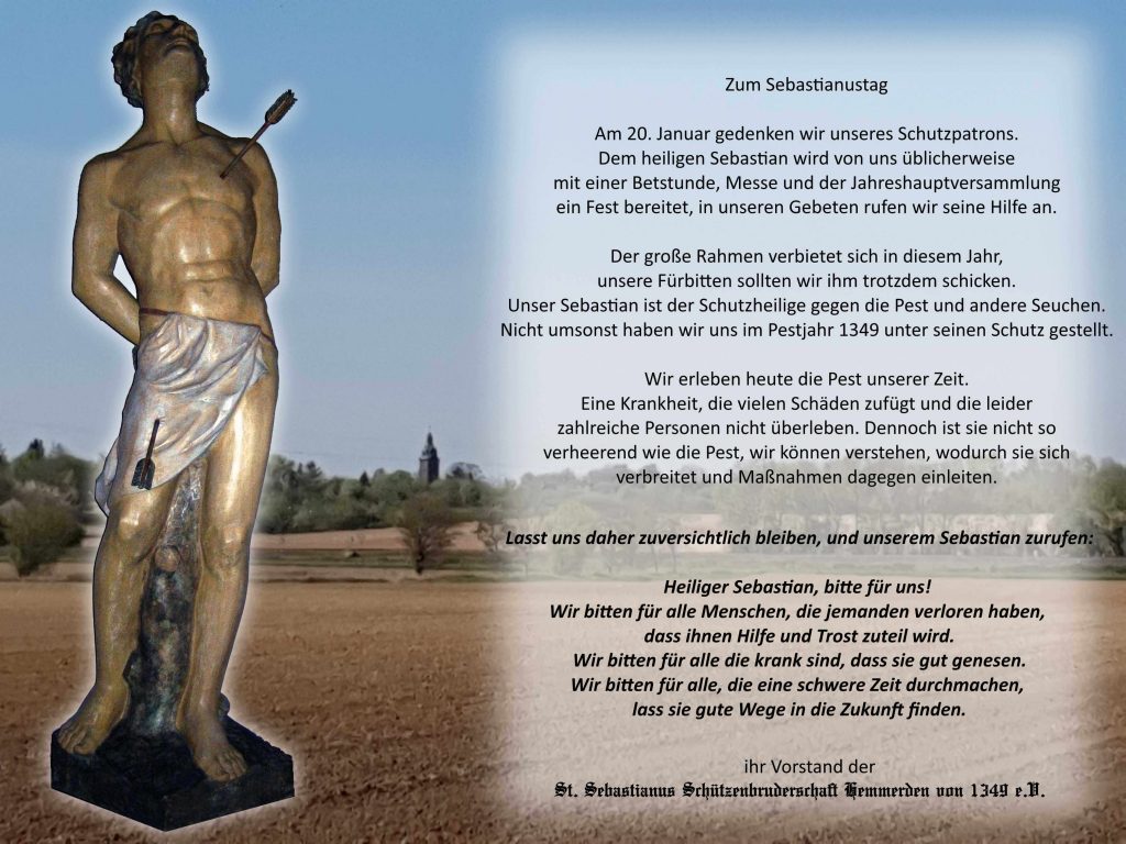 Zum Sebastianustag 20. Januar