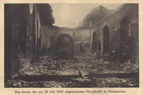 Hemmerden SanktMaurikirche-Brand1927 (1)